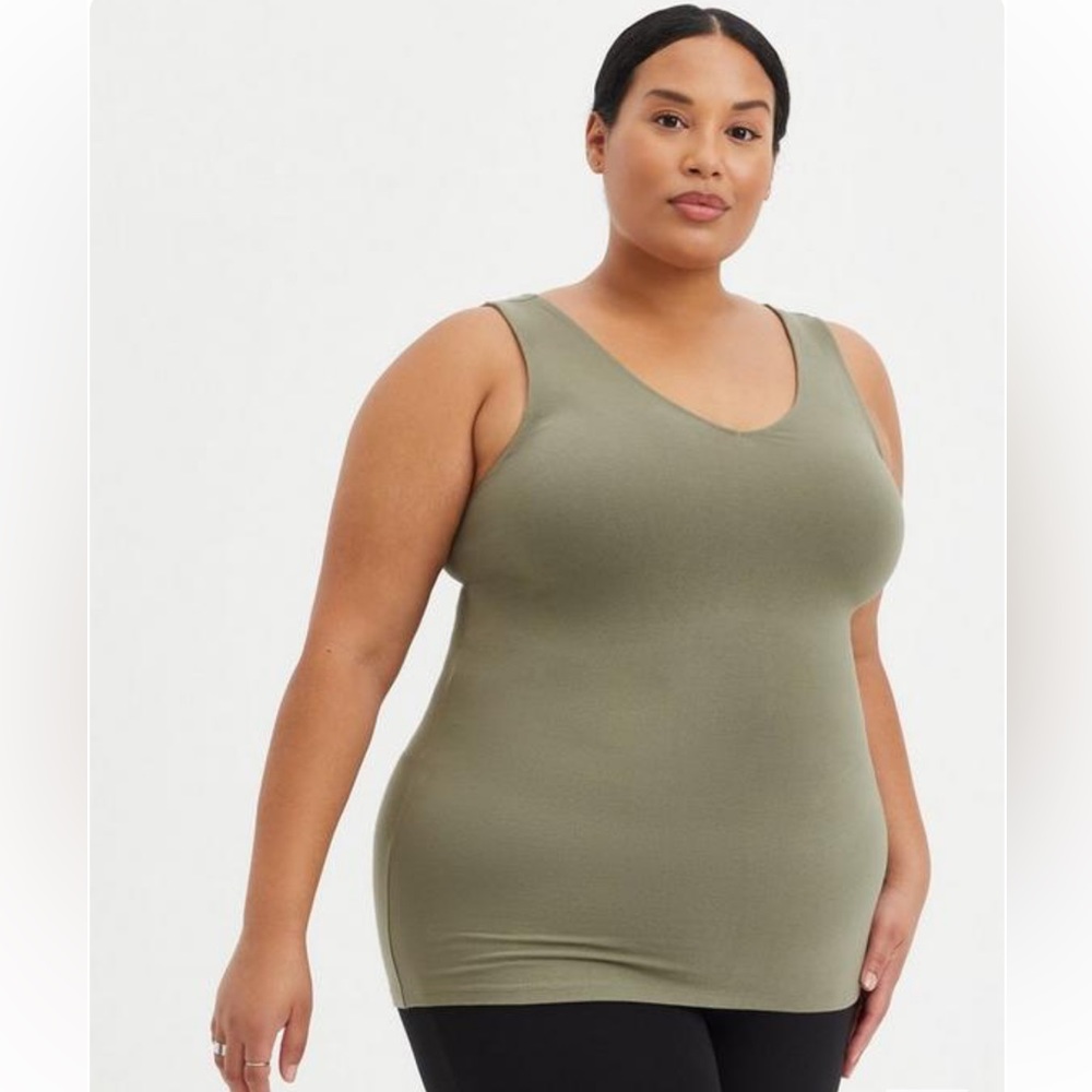 Torrid Olive Foxy V-Neck Tank